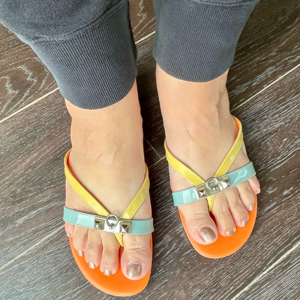 Authentic Hermes Corfou Sandals - Size 37.5 / Us 7.5